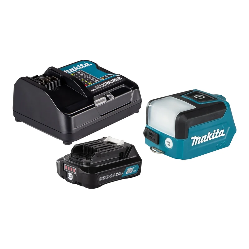 Makita ML 107 DSA1 Akku Lampe 12 V max. 200 lm LED + 1x Akku 2,0 Ah + Ladegerät