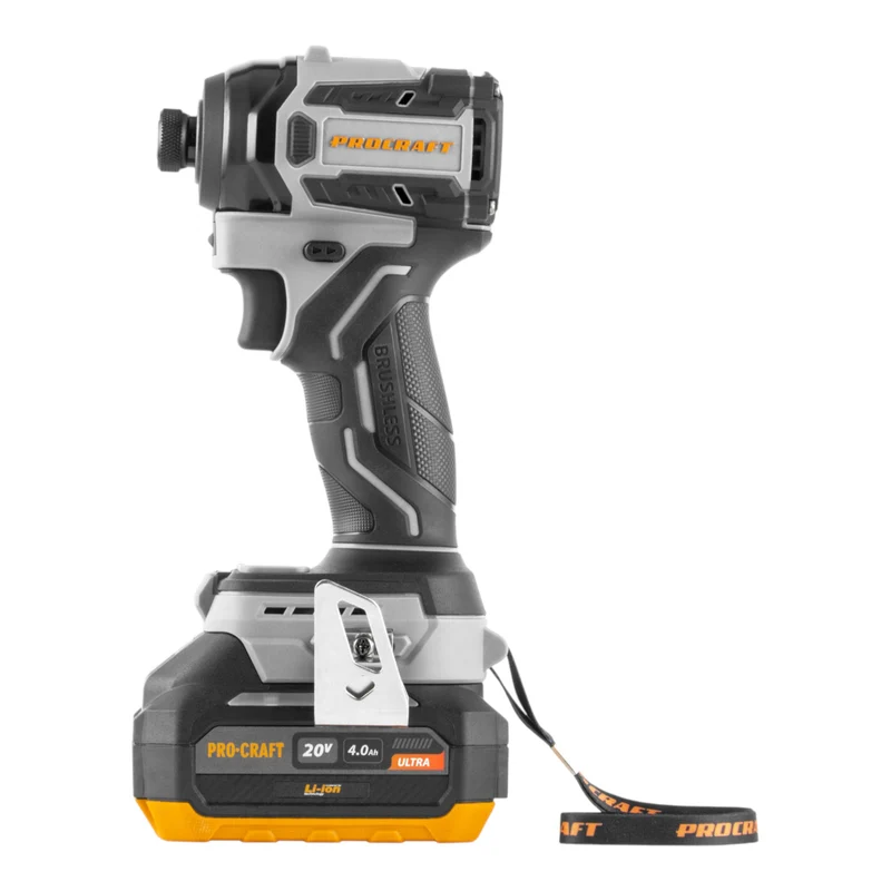 Procraft Industrial ID20A-1b Akku Schlagschrauber 20 V 180 Nm 1/4" + 1x Akku 4,0 Ah + Ladegerät + Koffer
