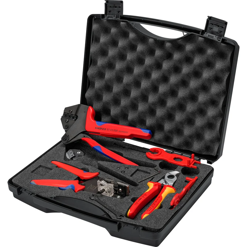 Knipex Werkzeugkoffer für Photovoltaik - Abisolierwerte groß / 7-teilig