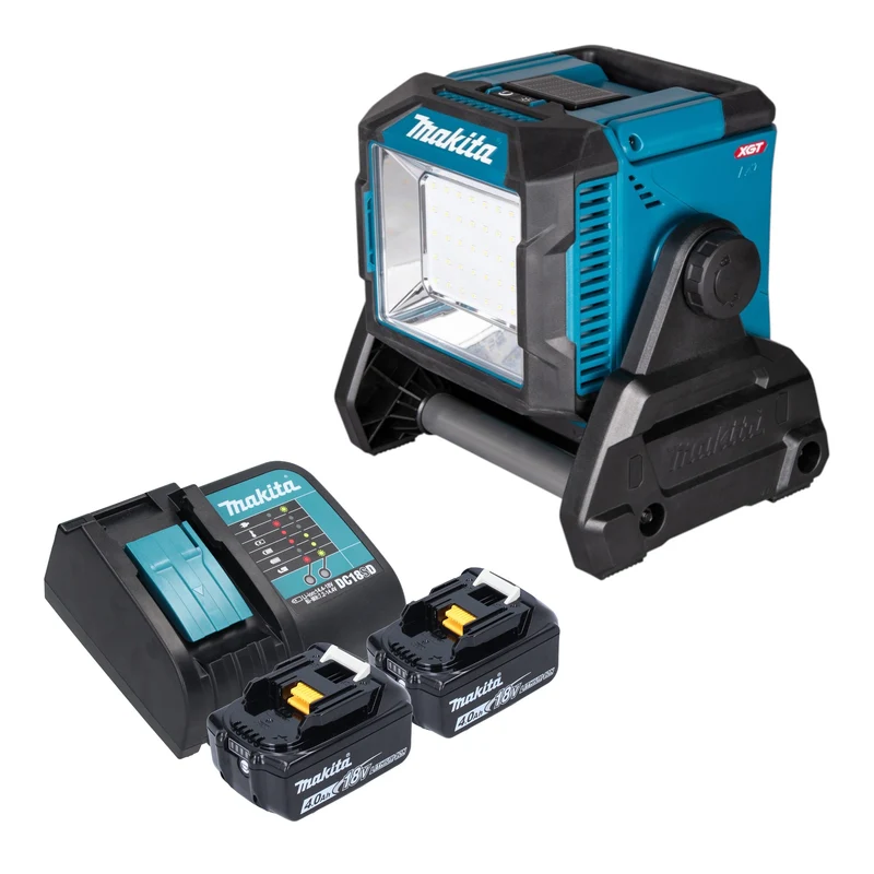 Makita ML 005 G SM Akku Baustellenleuchte 18 / 40 V max. 3.600 lm + 2x Akku 4,0 Ah + Ladegerät