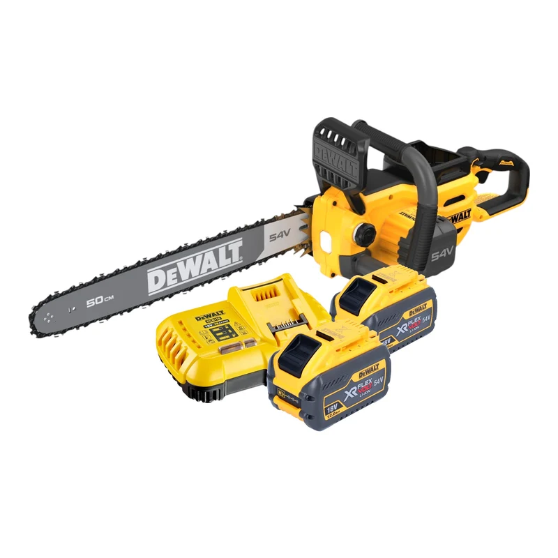 DeWalt DCMCS 575 Y2 Akku Kettensäge 54 V FlexVolt 50 cm Brushless + 2x Akku 12,0 Ah + Ladegerät