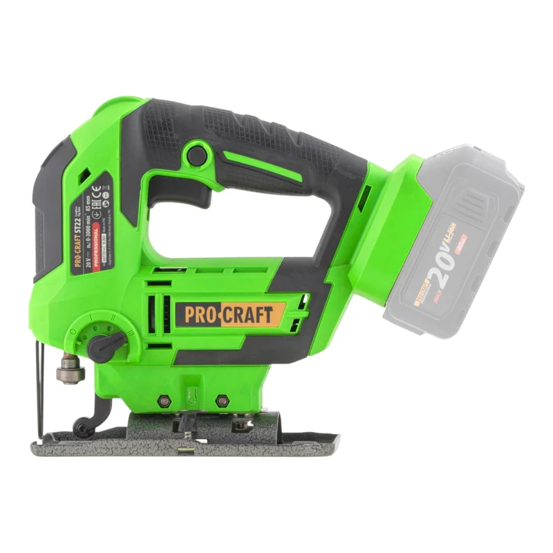 Procraft ST22 Akku Stichsäge 20 V 80 mm Brushless Solo - ohne Akku, ohne Ladegerät