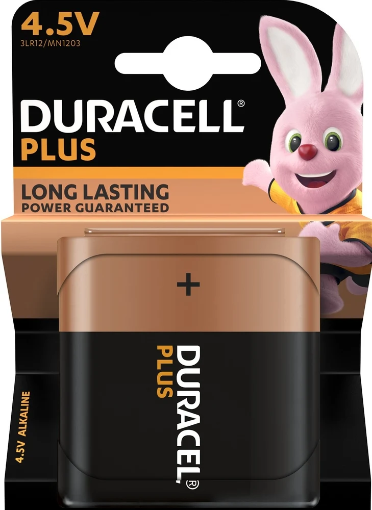 Duracell Plus MN1203 3LR12 - 1er Blister 4,5V Flach-Batterie Alkali-Mangan
