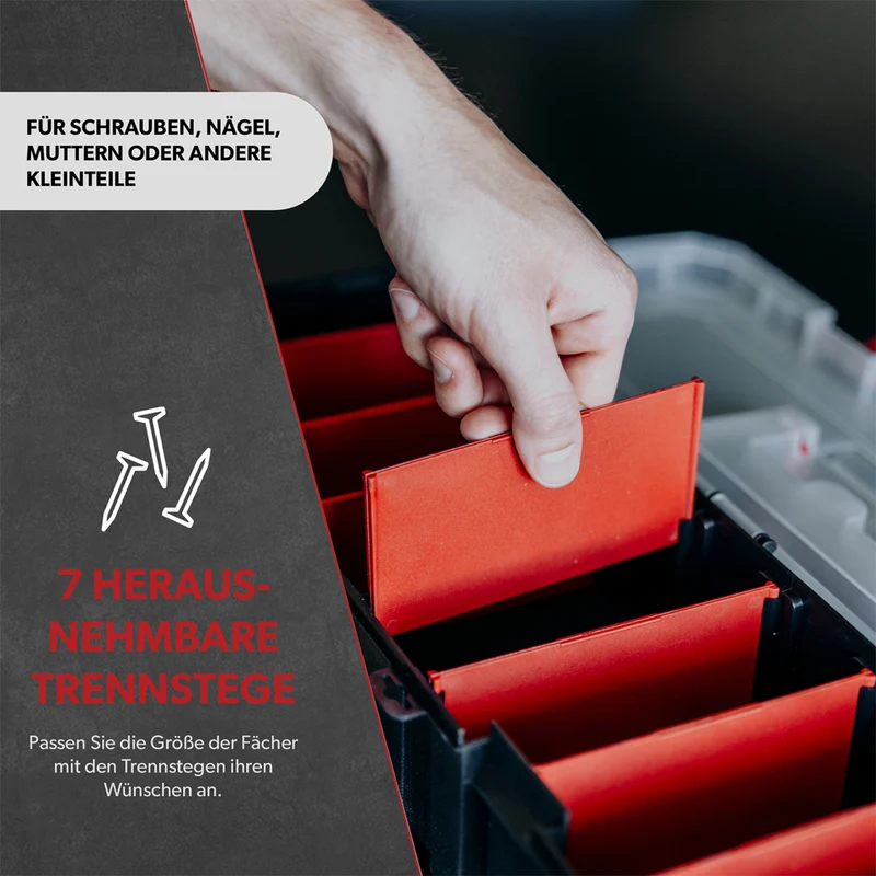 Siwitec Sortimentsbox / 8 Fächer und 7 Trennstege