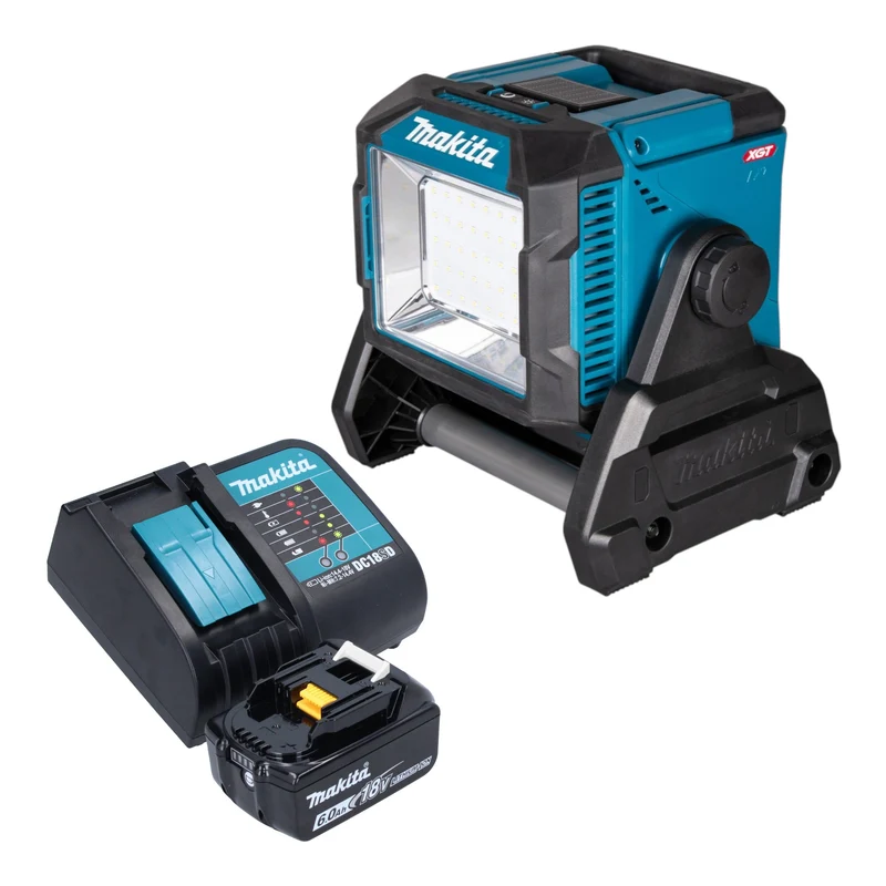 Makita ML 005 G SG1 Akku Baustellenleuchte 18 / 40 V max. 3.600 lm + 1x Akku 6,0 Ah + Ladegerät