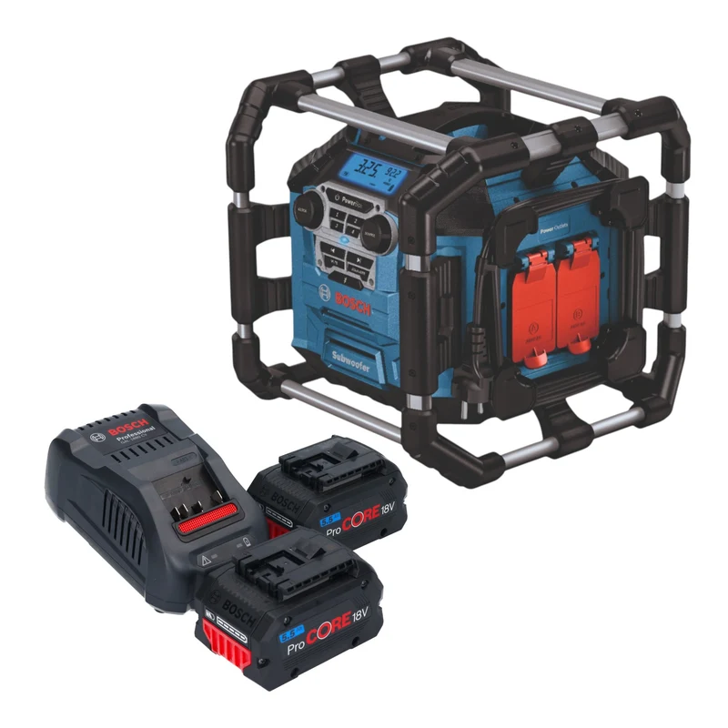 Bosch GPB 18V-5 C Professional Akku Radio 18 V Bluetooth + 2x ProCORE Akku 5,5 Ah + Ladegerät