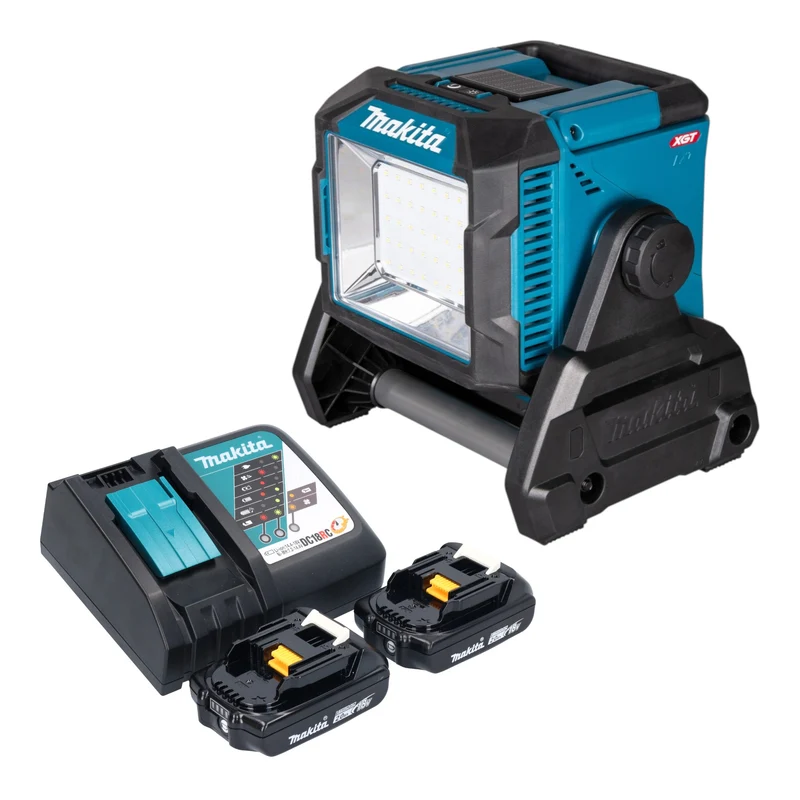 Makita ML 005 G RA Akku Baustellenleuchte 18 / 40 V max. 3.600 lm + 2x Akku 2,0 Ah + Ladegerät