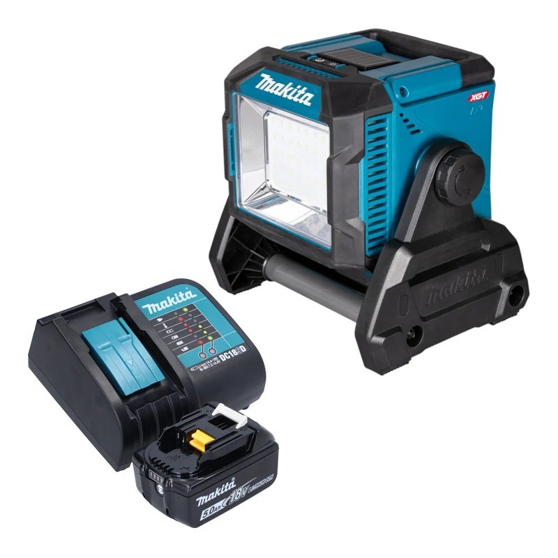 Makita ML 005 G ST1 Akku Baustellenleuchte 18 / 40 V max. 3.600 lm + 1x Akku 5,0 Ah + Ladegerät