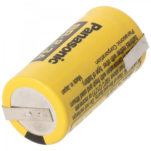 BR-2/3 A Panasonic Lithium Batterie 3,0 Volt mit Lötfahnen in Z-Form