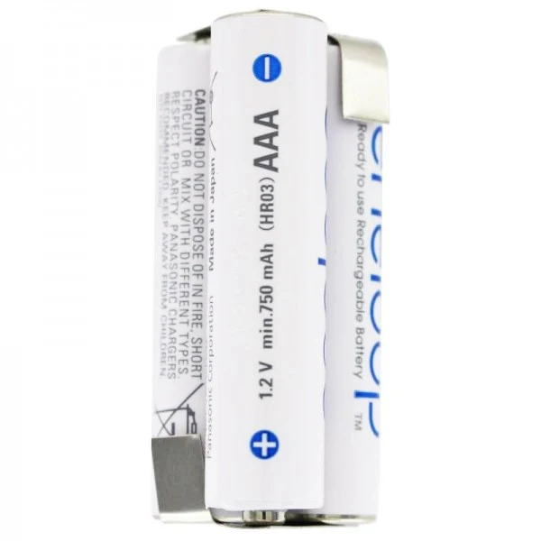 Panasonic eneloop Standard 3,6 Volt AkkuPack AAA mit Lötfahnen, mit bis zu 800mAh Kapazität