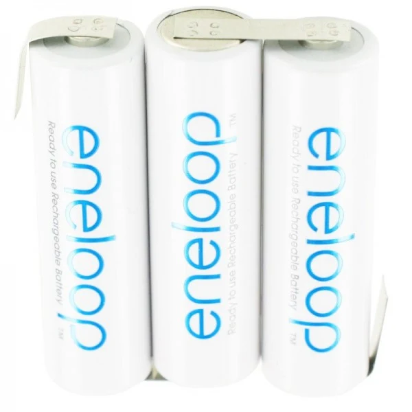 Panasonic eneloop Standard 3,6 Volt AkkuPack AA mit Lötfahnen, mit bis zu 2000mAh Kapazität