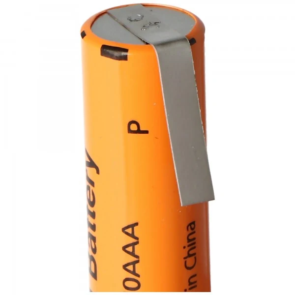 Panasonic Flat Top HHR-70AAAE4 NiMH Akku 1,2V 700mAh / AAA mit Lötfahne U-Form