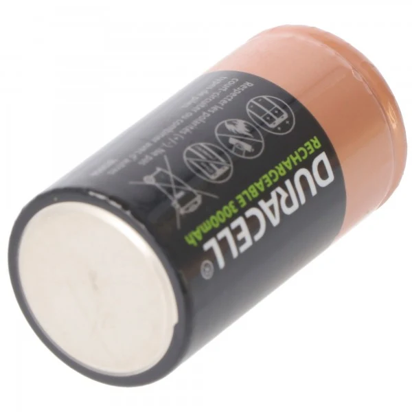 Duracell Recharge Ultra NiMH Akku HR14, Baby, Größe C, 3000mAh, 2er Blister