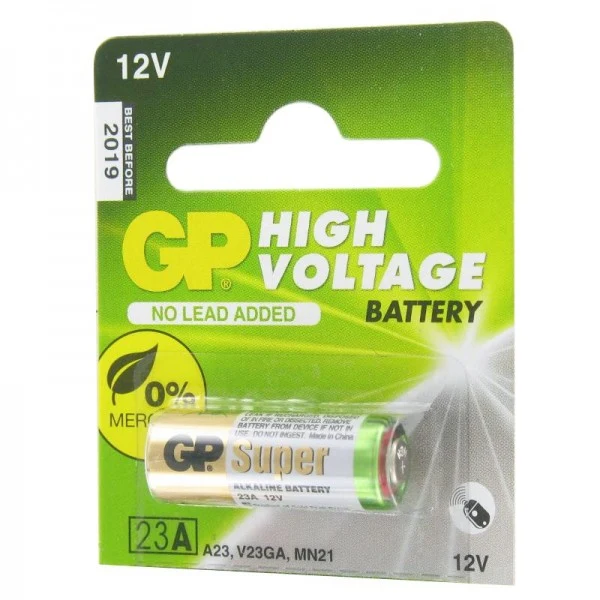 5 Stück GP23A 12 Volt Super High Voltage Alkaline Batterie 23Ae, A23, VA23GA, MS21, MN21, 8LR932, 28x10mm
