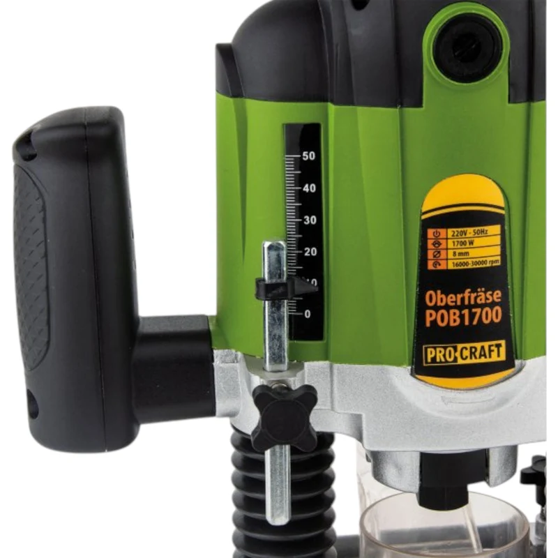 Procraft POB1700 Oberfräse 1200 Watt 6 - 8 mm + Zubehör