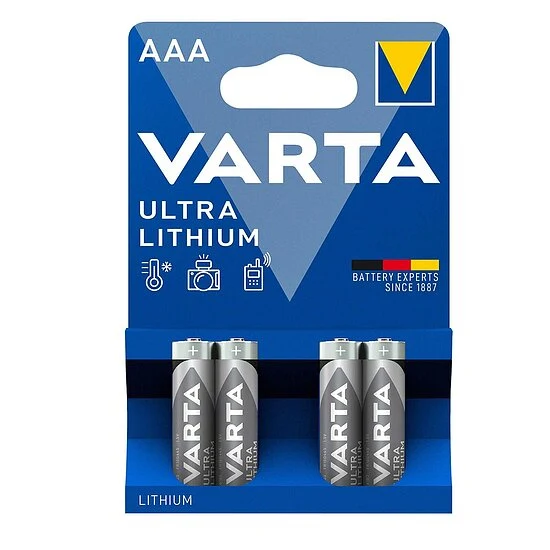 Varta Ultra Lithium Batterie AAA - Micro 6103 - LR03 - 4er Pack