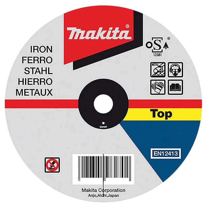Makita Trennscheibe Stahl 125 x 22,23 x 1 mm ( 5x P-53023 ) A60R Körnung 5 Stück für Winkelschleifer