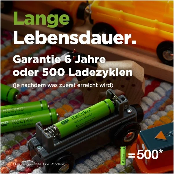 AAA Akku GP NiMH 650 mAh ReCyko DECT 1,2V 4 Stück