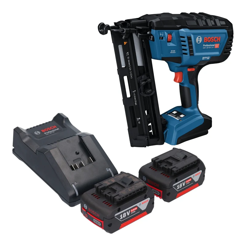 Bosch GNH 18V-64-2 M Professional Akku Holznagler 18 V 1,6 x 32 - 64 mm + 2x Akku 5,0 Ah + Ladegerät