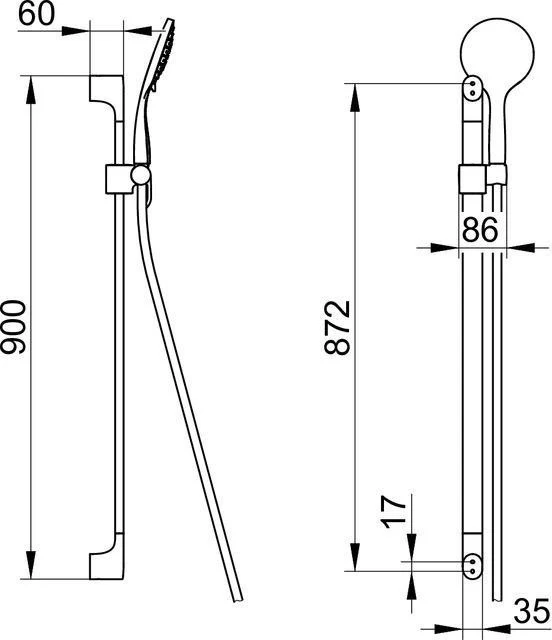 KEUCO Brause-Set EDITION 400 900mm