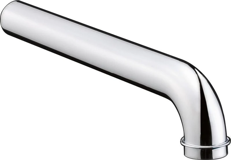 HANSGROHE Rohr gebogen 300 mm chrom mit Bord – Messing Ablaufrohr G 11/4