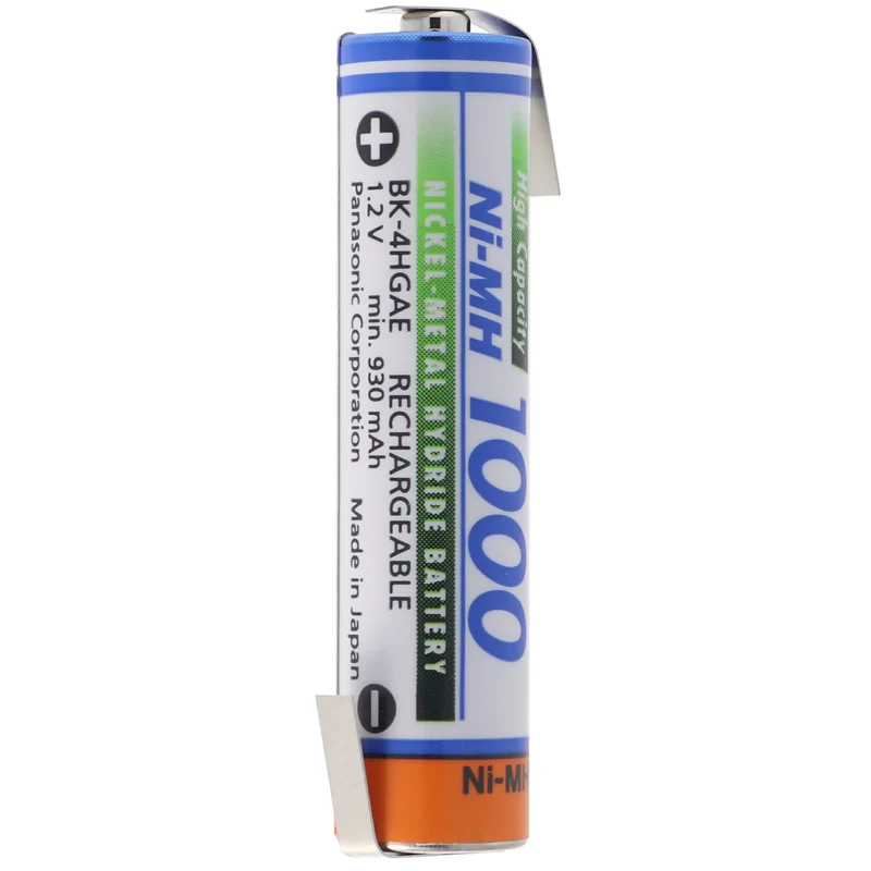 Panasonic BK-4HGAE Micro AAA HR-4U NiMH Akku mit Lötfahne Z-Form