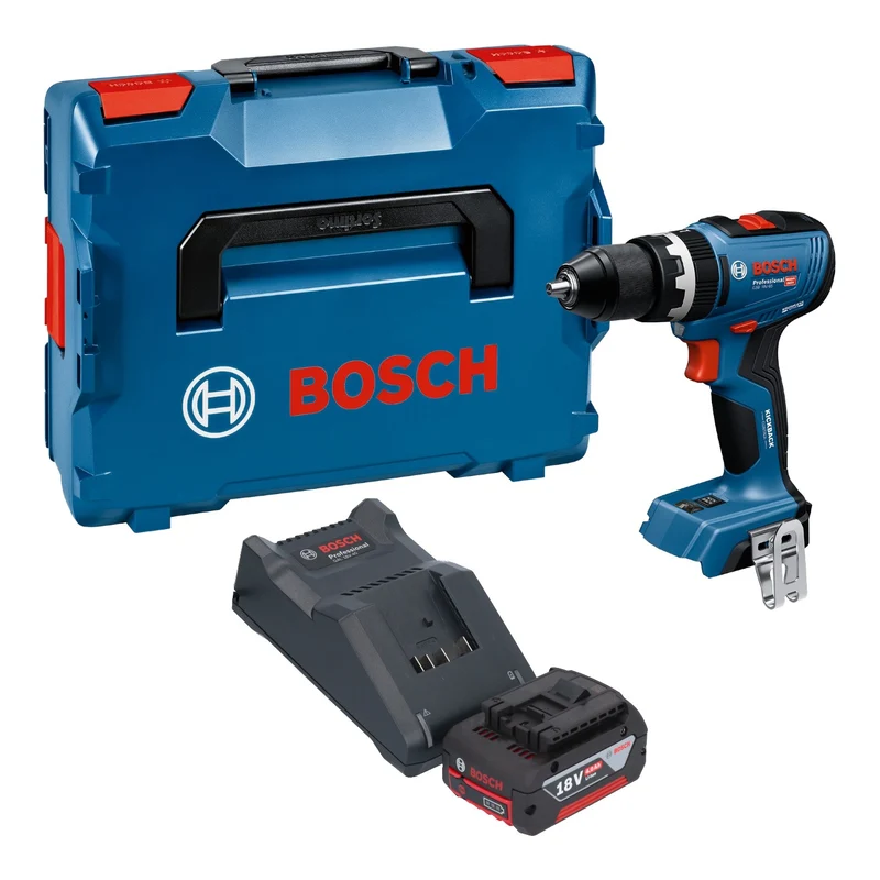 Bosch GSB 18V-65 Professional Akku Schlagbohrschrauber 18 V 65 Nm Brushless + 1x Akku 4,0 Ah + Ladegerät + L-Boxx