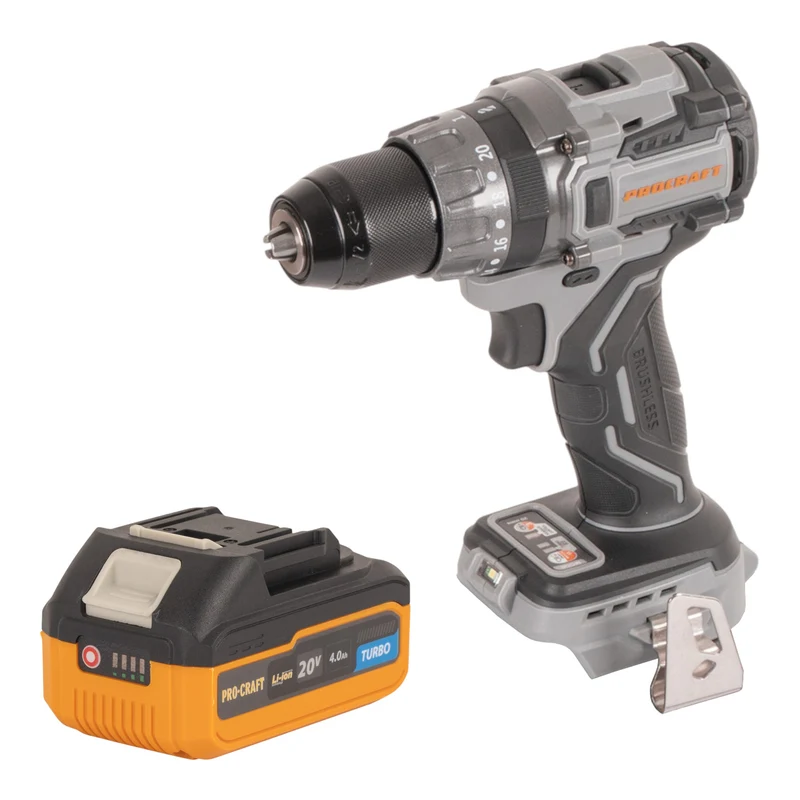 Procraft Industrial CD20Abb Akku Schlagbohrschrauber 20 V 85 Nm + 1x Akku 4,0 Ah - ohne Ladegerät