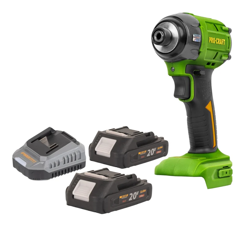 Procraft PS22bb Akku Schlagschrauber 20 V 230 Nm 1/2" Brushless + 2x Akku 2,0 Ah + Ladegerät