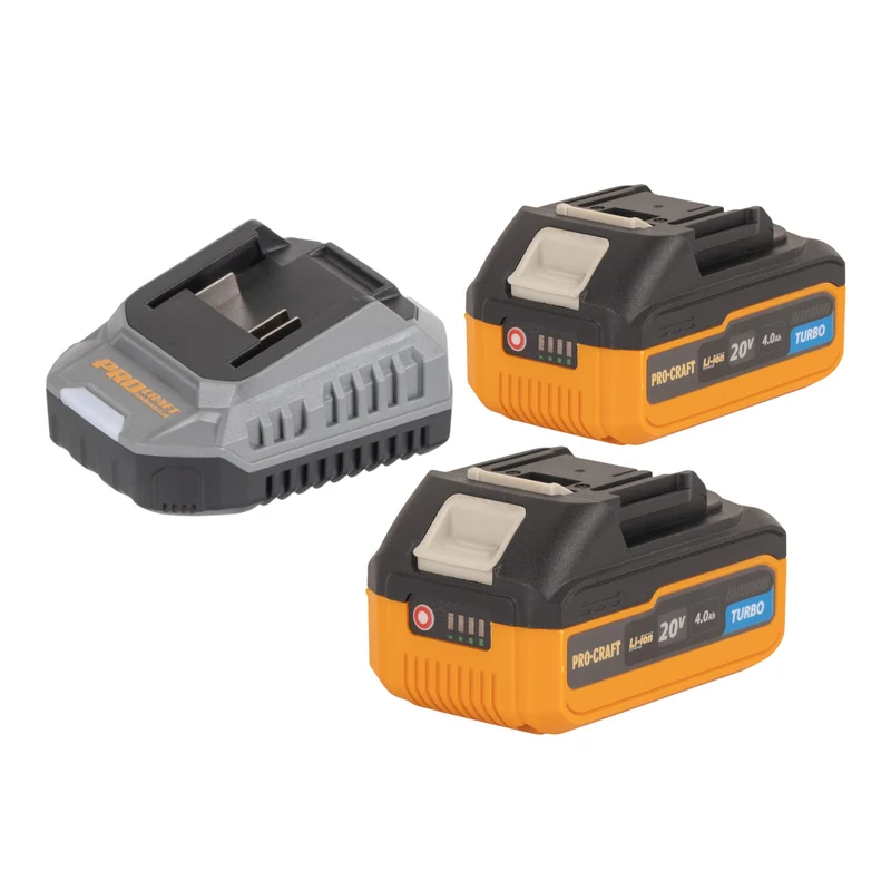 Procraft Industrial CD20Abb Akku Schlagbohrschrauber 20 V 85 Nm + 2x Akku 4,0 Ah + Ladegerät