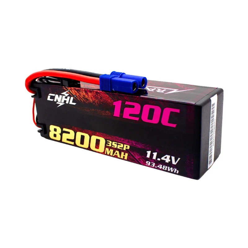 CNHL Racing Series LiHV 3S 8200mAh 11,4V 3S 120C HV Hartschalen-Lipo-Akku mit EC5-Stecker