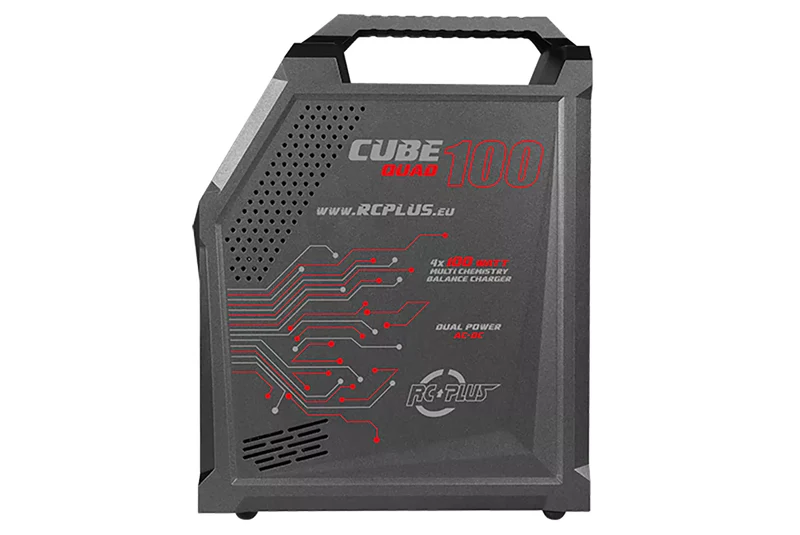 RC Plus – Cube 100 Quad-Ladegerät – AC-DC – 4 x 100 W – 4 x 6S Lixx – 15 Nixx – 20 V PB