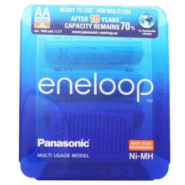 Panasonic eneloop Standard (ehem. Sanyo eneloop Standard) Akku Mignon HR-3UTG 4er BonusPack mit AccuSafe