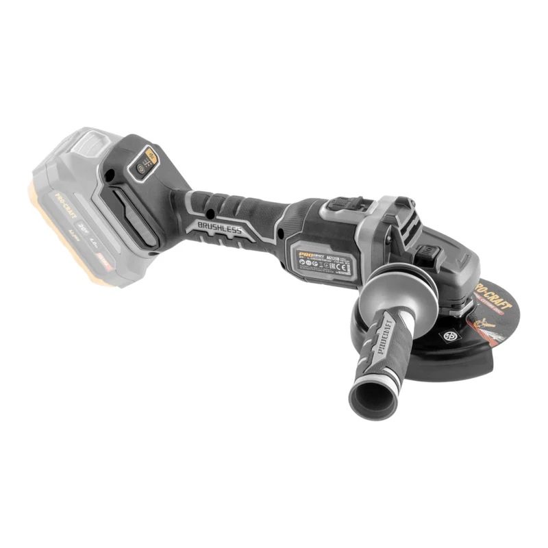 Procraft Industrial AG125Bbb Akku Winkelschleifer 20 V 125 mm Brushless + 1x Akku 2,0 Ah - ohne Ladegerät