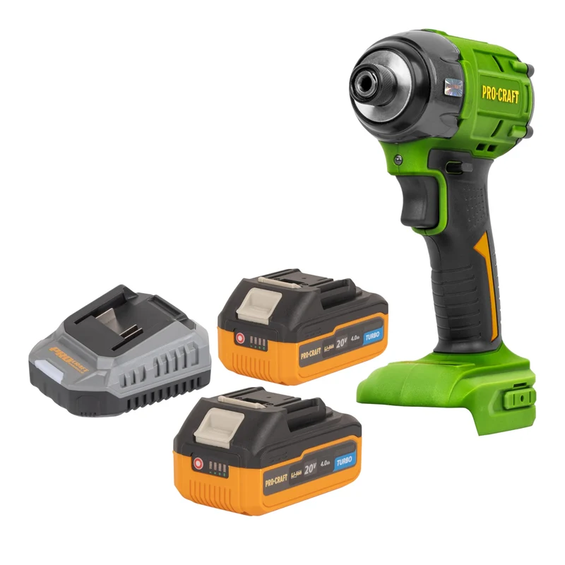 Procraft PS22bb Akku Schlagschrauber 20 V 230 Nm 1/2" Brushless + 2x Akku 4,0 Ah + Ladegerät