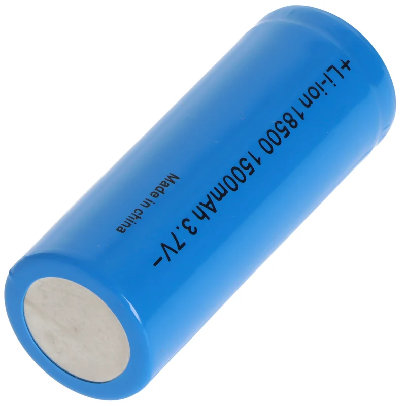 AccuCell 18500 Li-Ion Akku mit 3,6-3,7 Volt, 18500-A1, 1500mAh, flacher Pluspol