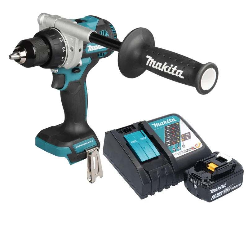 Makita DDF 492 RF1 Akku Bohrschrauber 18 V 141 Nm Brushless + 1x Akku 3,0 Ah + Ladegerät