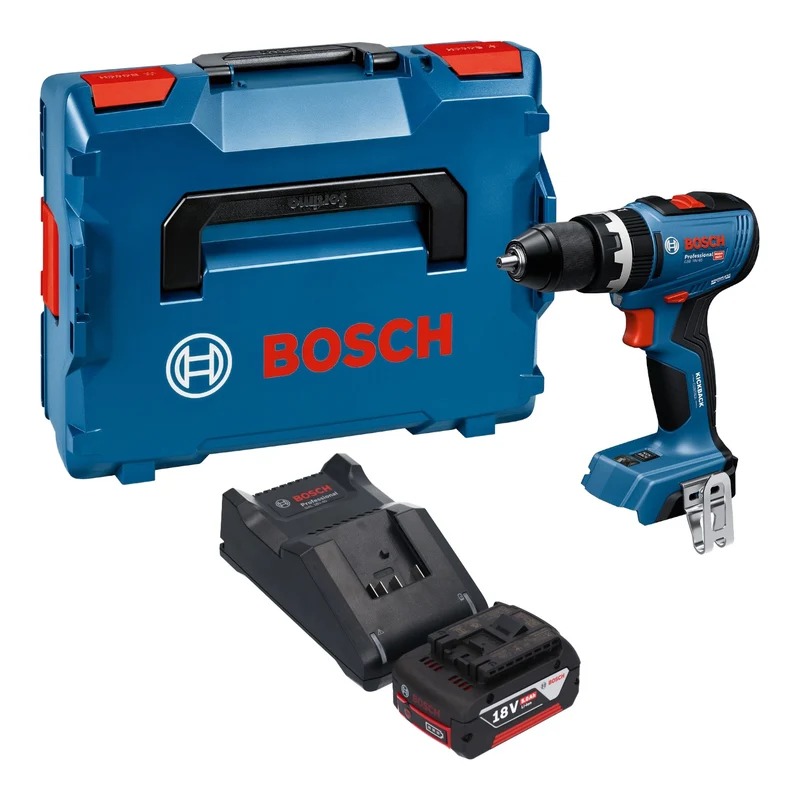 Bosch GSB 18V-65 Professional Akku Schlagbohrschrauber 18 V 65 Nm Brushless + 1x Akku 5,0 Ah + Ladegerät + L-Boxx