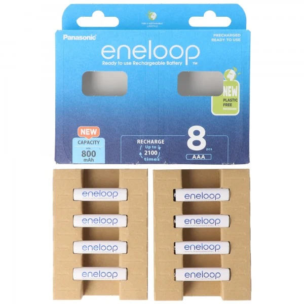 Panasonic eneloop Standard (ehem. Sanyo eneloop Standard) Akku Micro AAA HR-4UTGA 8x und 2x AccuSafe AAA