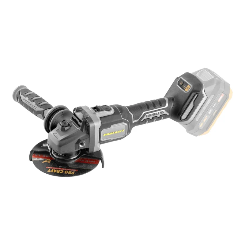Procraft Industrial AG125B-CD Akku Winkelschleifer 20 V 125 mm Brushless + 1x Akku 4,0 Ah + Ladegerät + Koffer