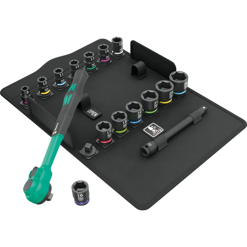 Zyklop Comfort Knarrensatz 8100 SB 12 / 16-teilig / Umschalthebel, 3/8", metrisch