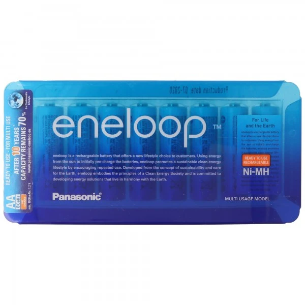 Eneloop 1,2V 2000mAh Ni-Mh Mignon AA HR-3UTGA 8er Pack inkl. Akkubox