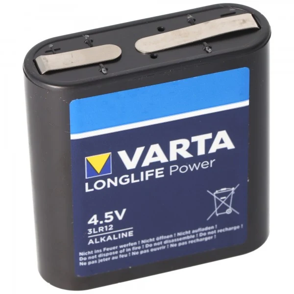 Varta Longlife Power 4912 Flachbatterie 4,5V 6100mAh MN1203 3LR12 3LR12P 10er Box