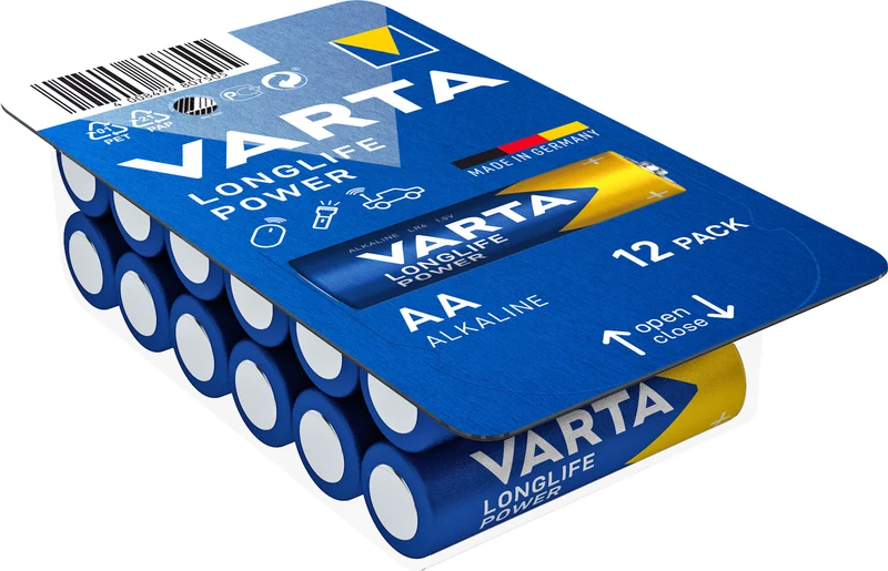 Varta Batterie Alkaline Mignon AA LR06 1,5V Longlife Power 12er-Pack