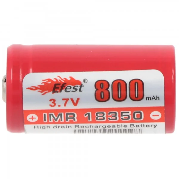 Efest IMR 18350 V2 3,7V 800mAh Pluspol erhöht Li-Ion Akku