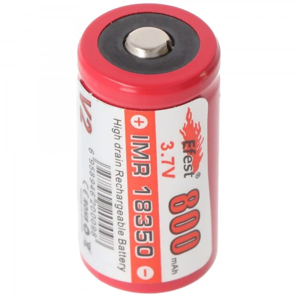 Efest IMR 18350 V2 3,7V 800mAh Pluspol erhöht Li-Ion Akku