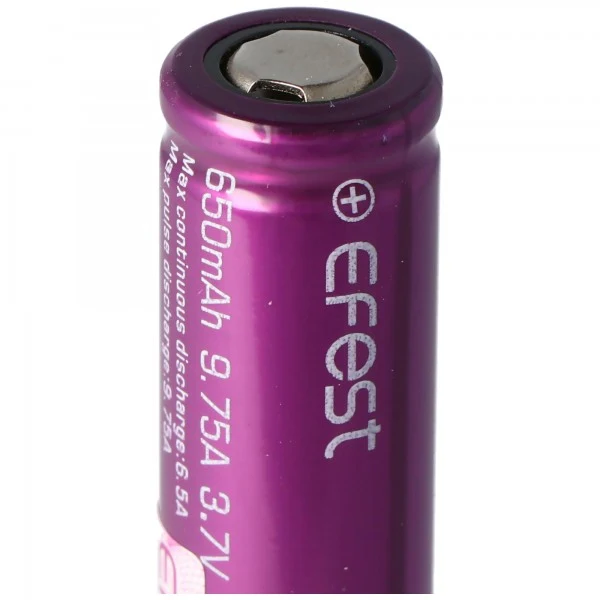 Efest IMR 14500 3,7V 650mAh (Pluspol flach) Li-Ion Akku
