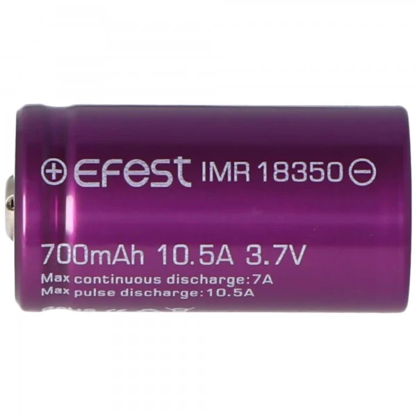 Efest Purple IMR18350 3,7V 700mAh (Pluspol erhöht) Li-Ion Akku