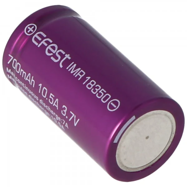Efest Purple IMR18350 3,7V 700mAh (Pluspol erhöht) Li-Ion Akku