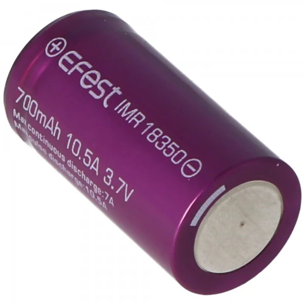 Efest Purple IMR18350 3,7V 700mAh (Pluspol flach) Li-Ion Akku